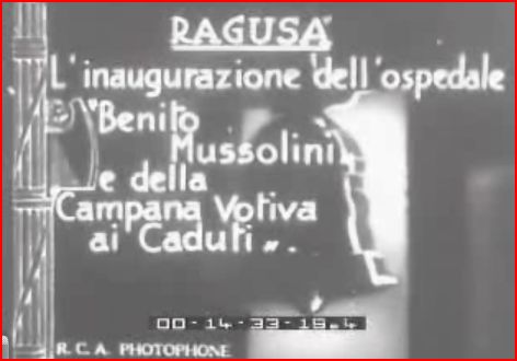 Ragusa The inauguration of the hospital 1933